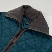 LAVENHAM ラベンハム ジップアップ キルティング ジャケット 34 /ブルー系/イギリス製/英国製