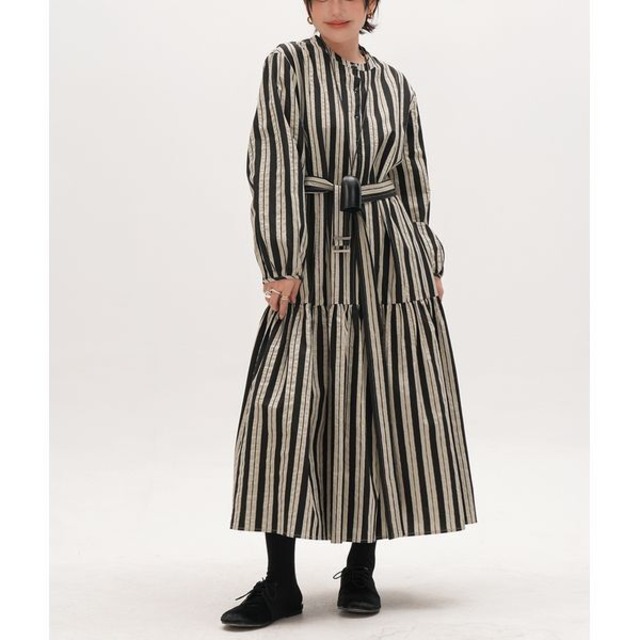 Retro Stripe Tiered One-piece 503725