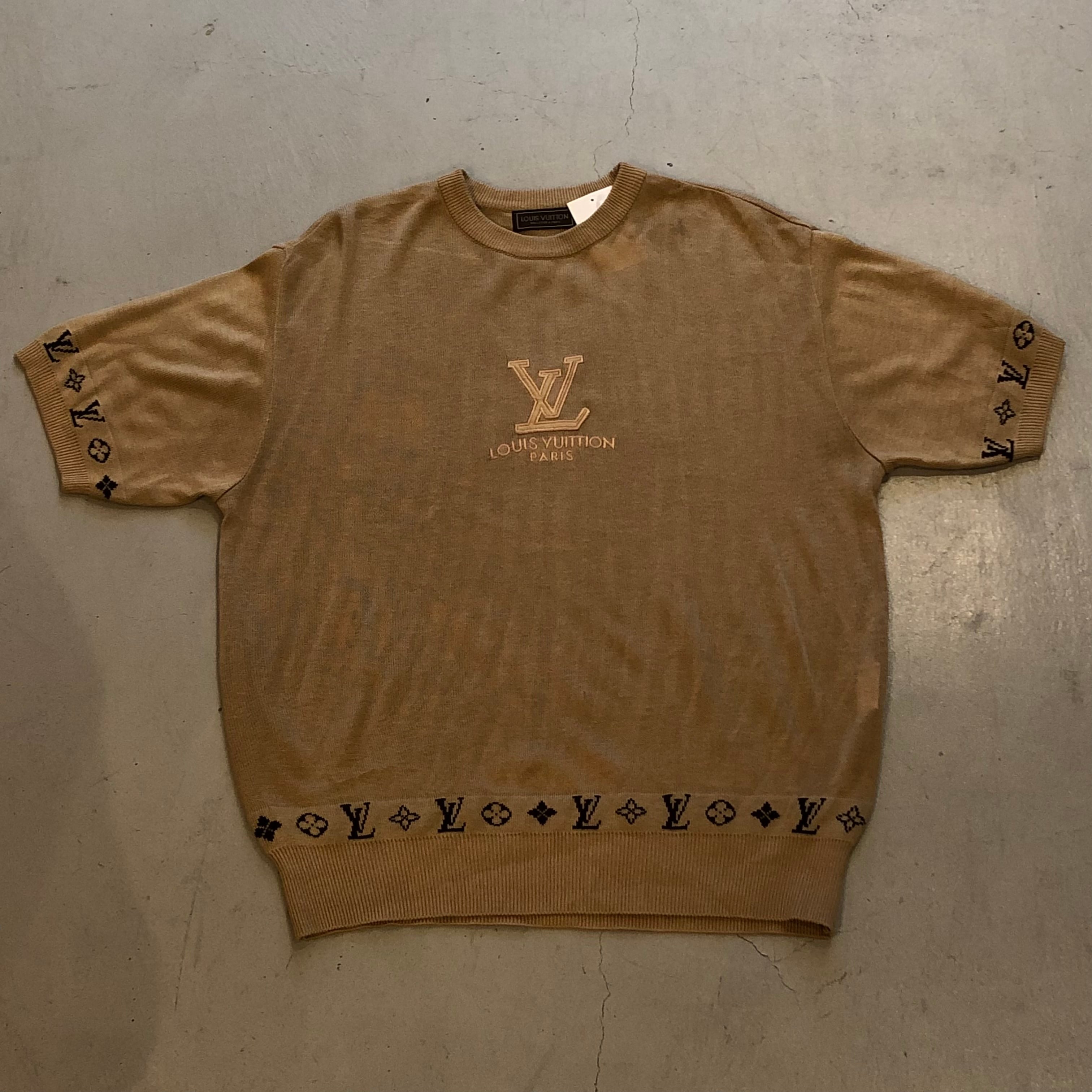 90s〜00s bootleg Louis Vuitton cotton knit t-shirt【高円寺店 90s〜00s bootleg Louis Vuitton cotton knit t-shirt【高円寺店