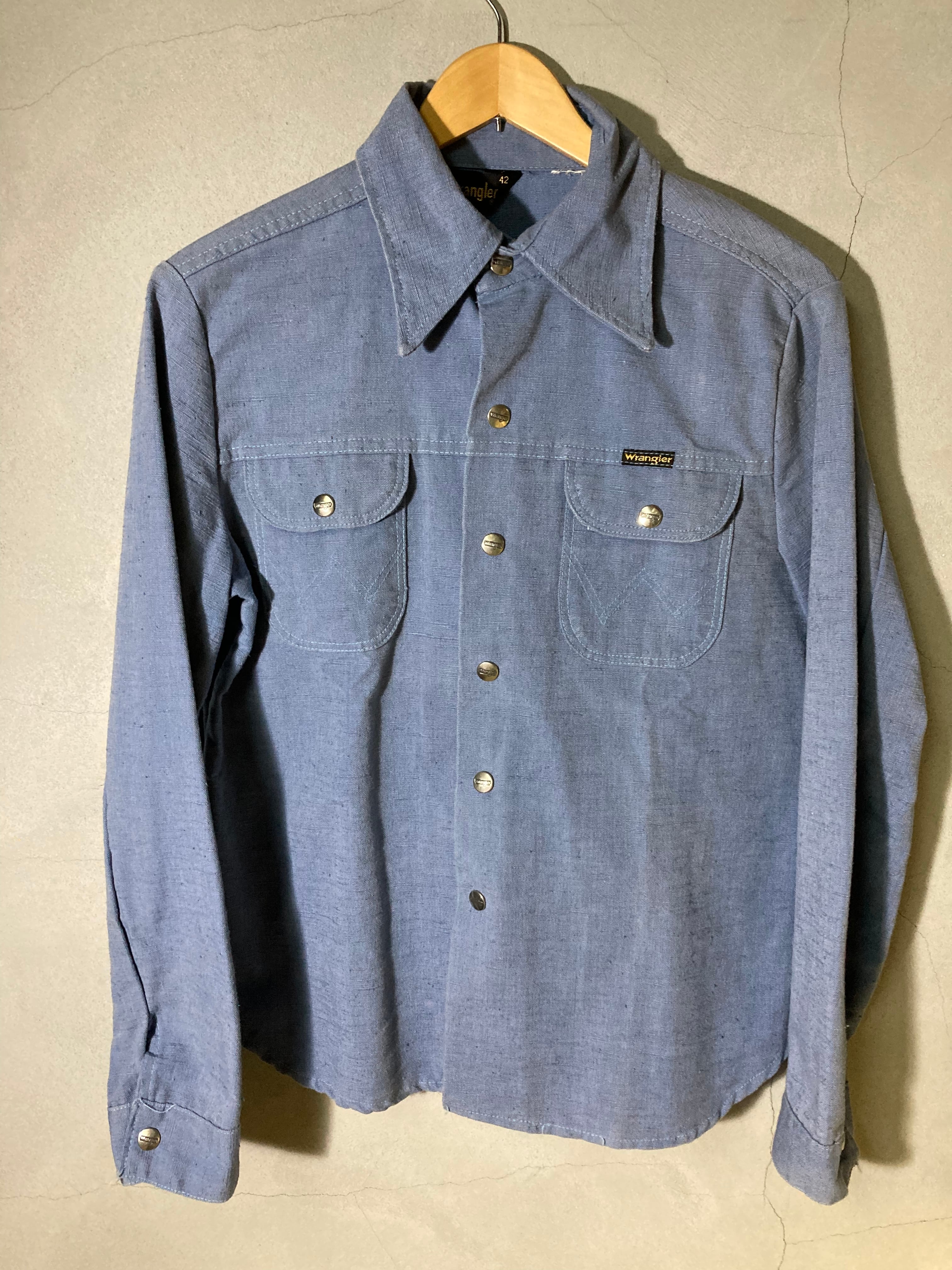 70s WRANGLER COTTON SHIRT JACKET (beady clothing)