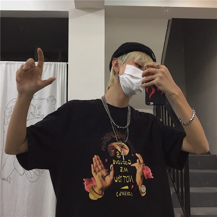 送料無料】KOREA ルーズオーバーサイズTシャツ メンズレディース