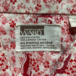 vintage 1970’s botanical × “Pepe Le Pew” print shirt