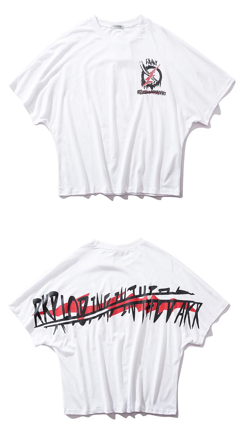 全2色 Tシャツ カットソー プリント カジュアル ストリート 