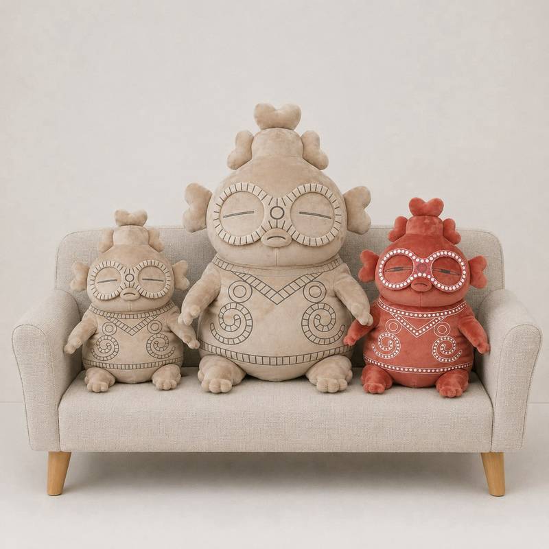もちシリーズ 遮光器土偶（鼠色）L | TORCH-Online Shop-