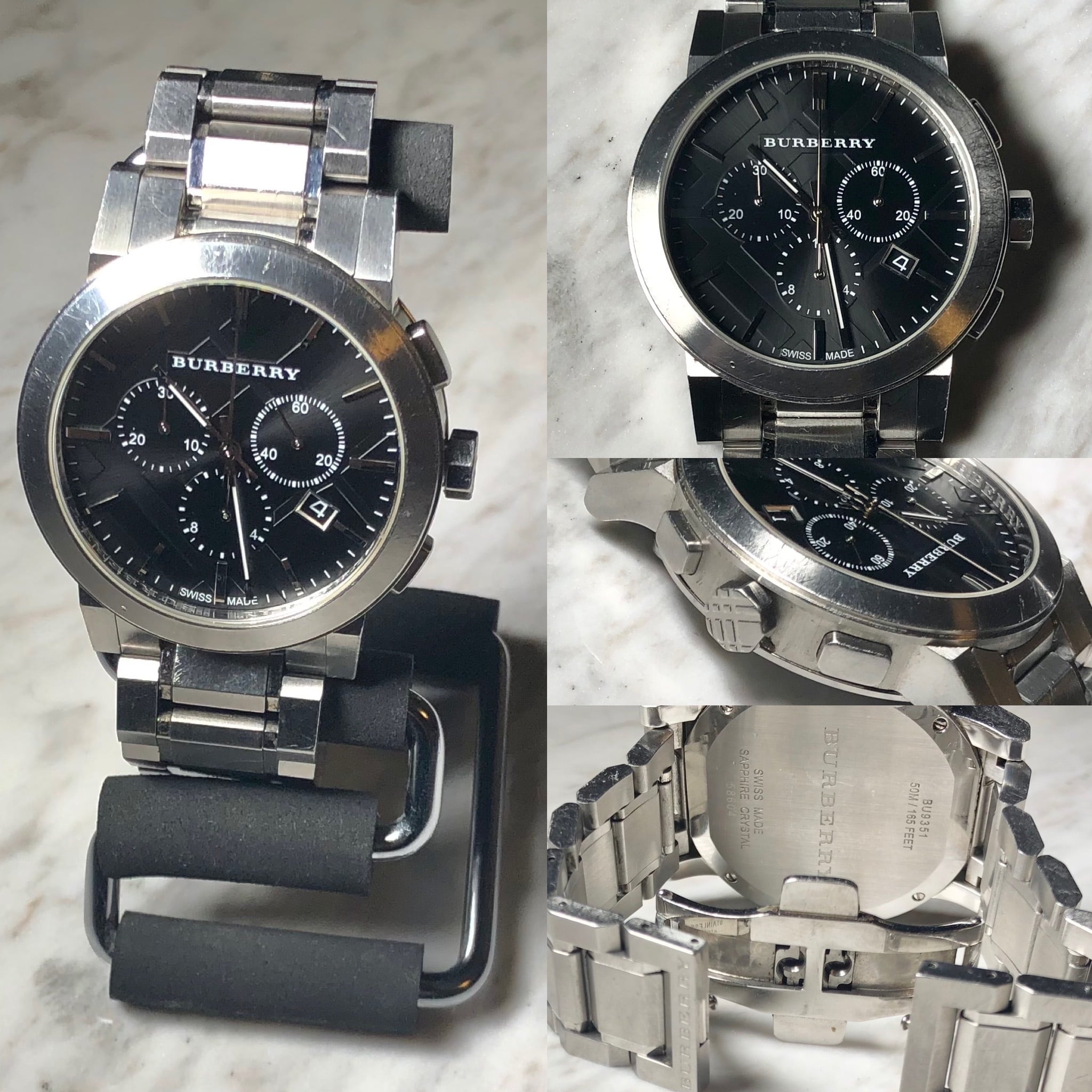 BURBERRY chronograph quartz watch 