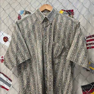 Fernando Pena　半袖シャツ　柄シャツ　メンズL相当　総柄　古着　メンズ　レディース