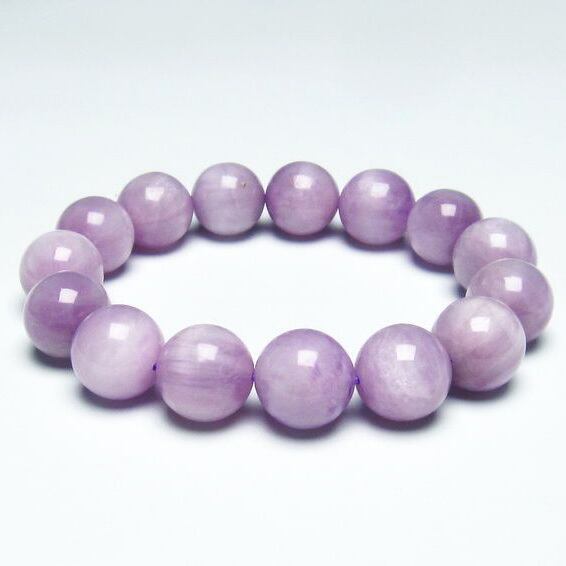 クンツァイト ブレスレット 13mm ミルキークンツァイト 一点物 111-19685