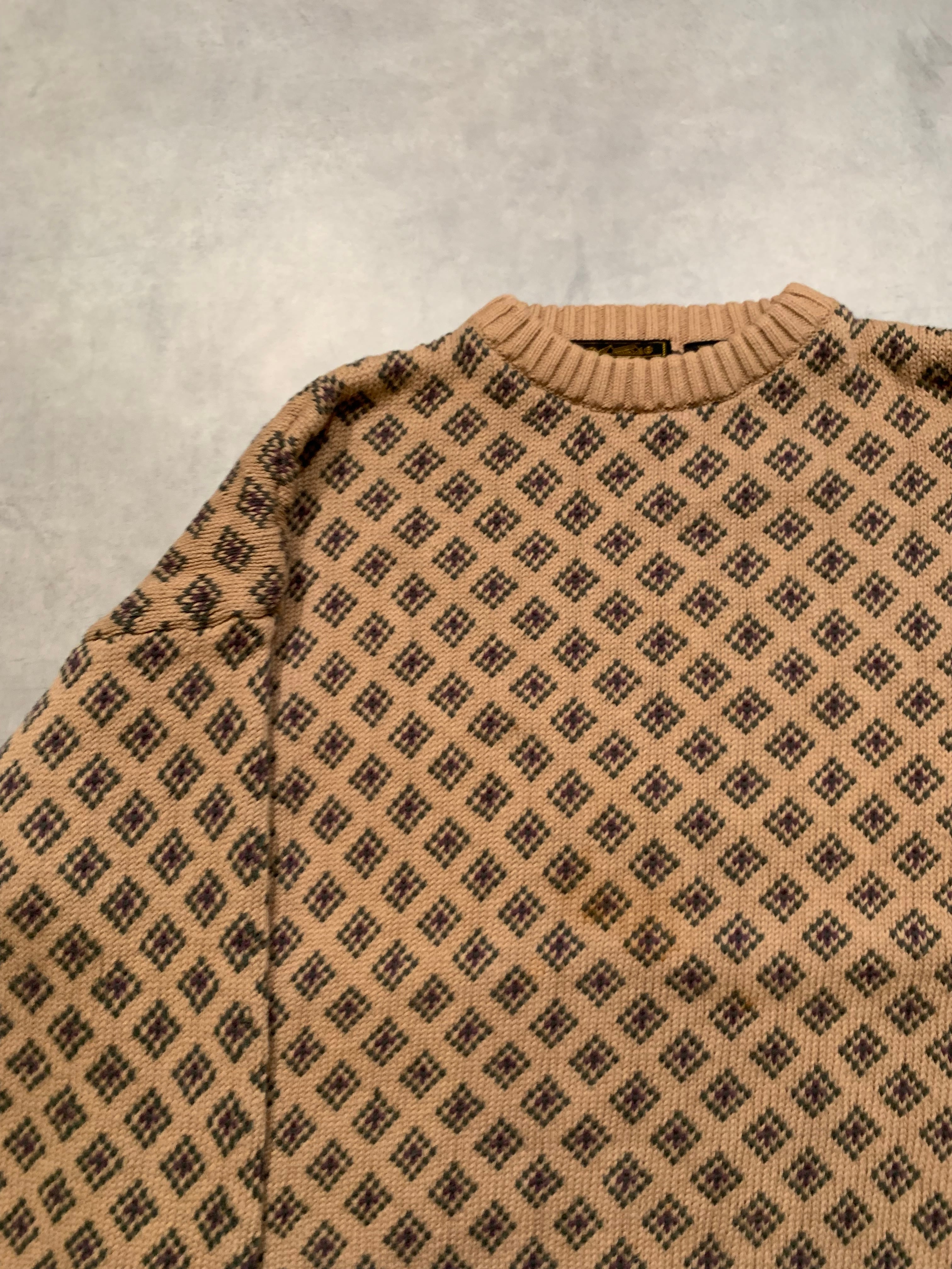 80-90's 黒タグ “Eddie Bauer” Pattern Cotton Knit | RENGA CLOTHING