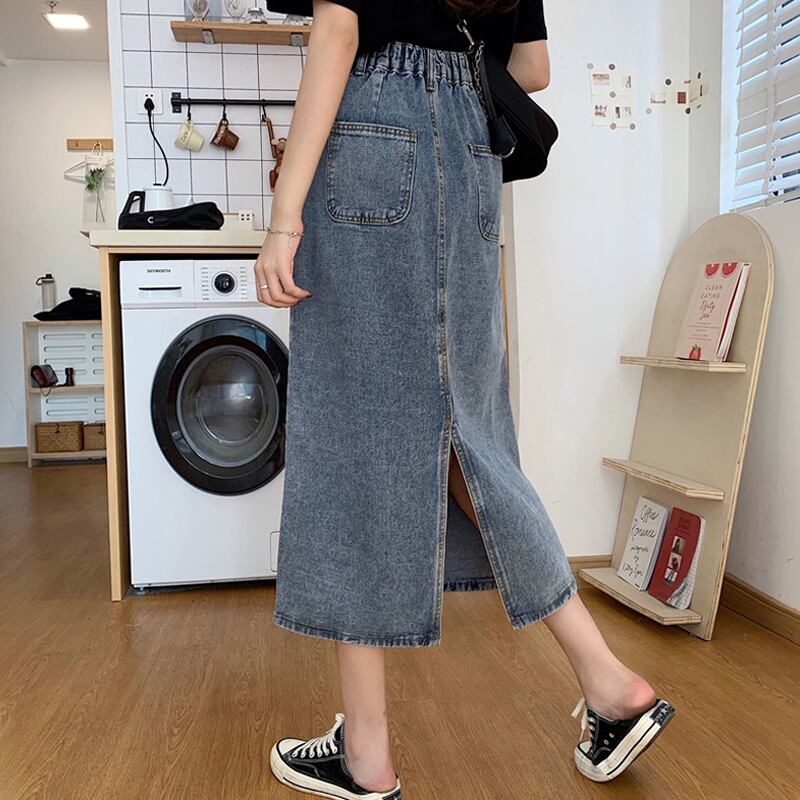 スカート スプリングハイウェストウェストスリム 春物 試着室25231832619