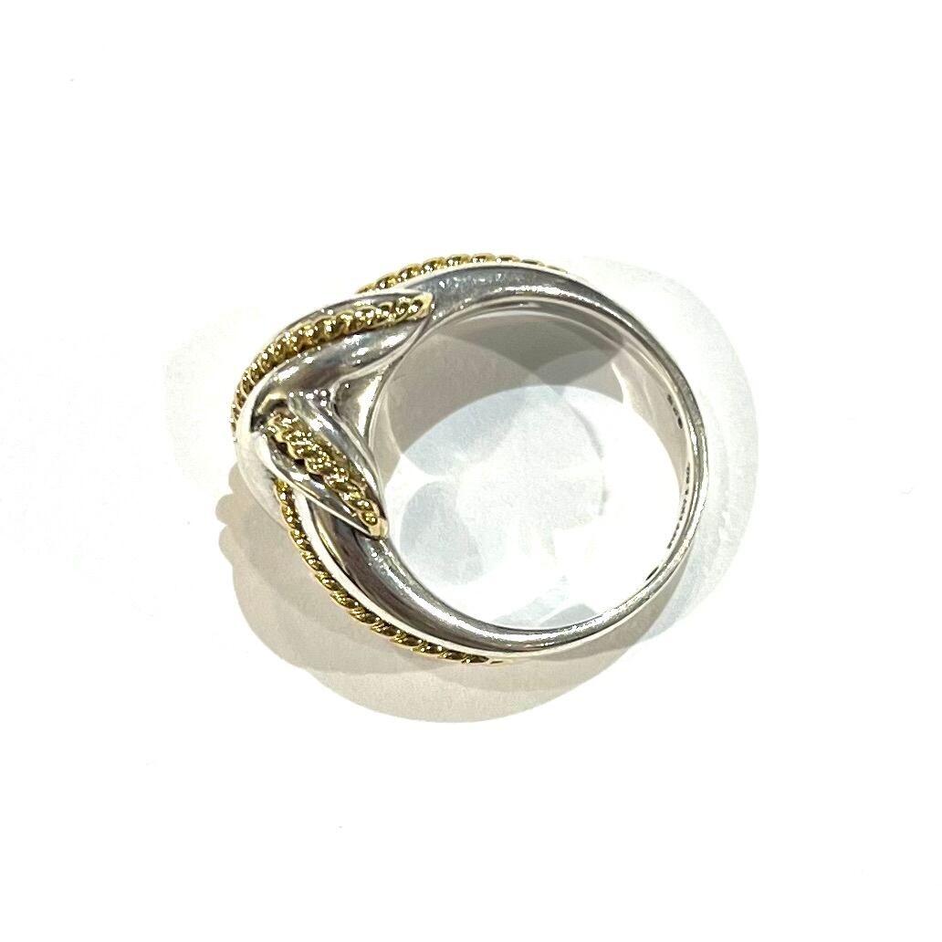 TIFFANY&CO.】【11号】2459 silver925×18kコンビシグネチャーリング／X