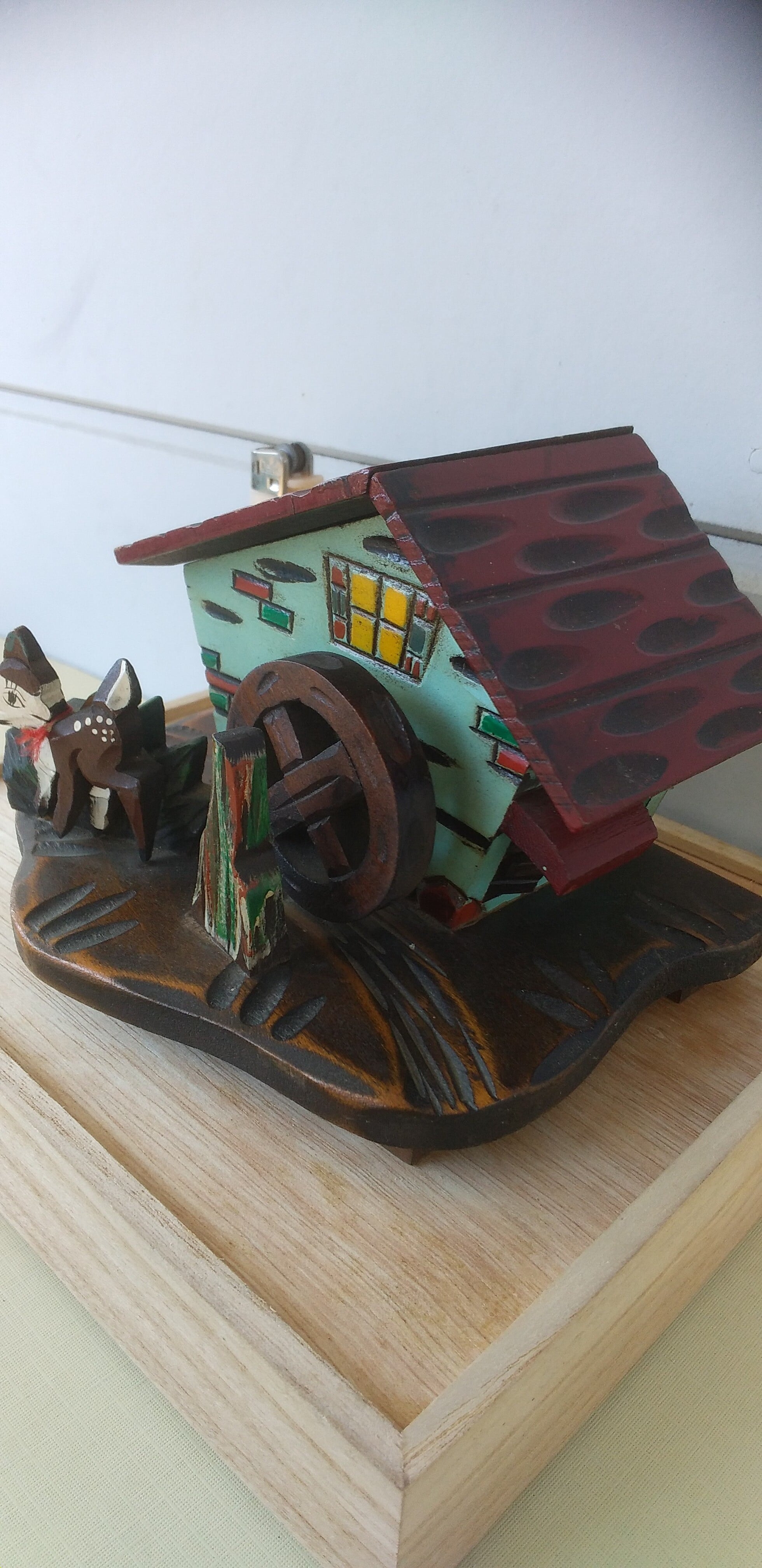 水車小屋オルゴール 木製 | 一文千文