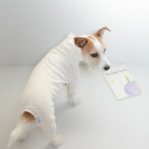 for dog litte star rompers white