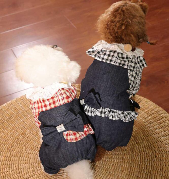 《予約》№2101927 チェック×デニムロンパース