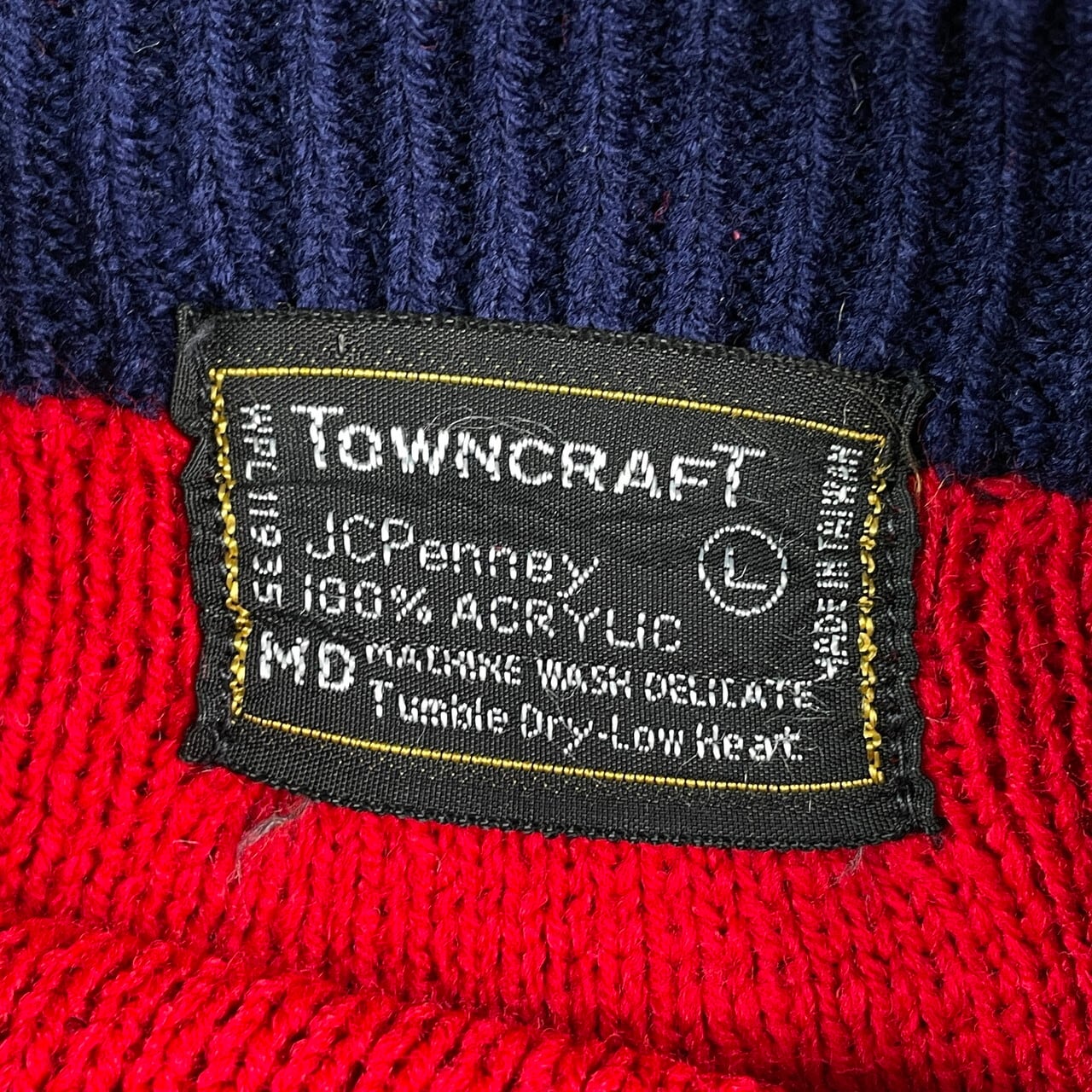 70年代 TOWN CRAFT タウンクラフト JC Penney ノルディック柄 アクリル