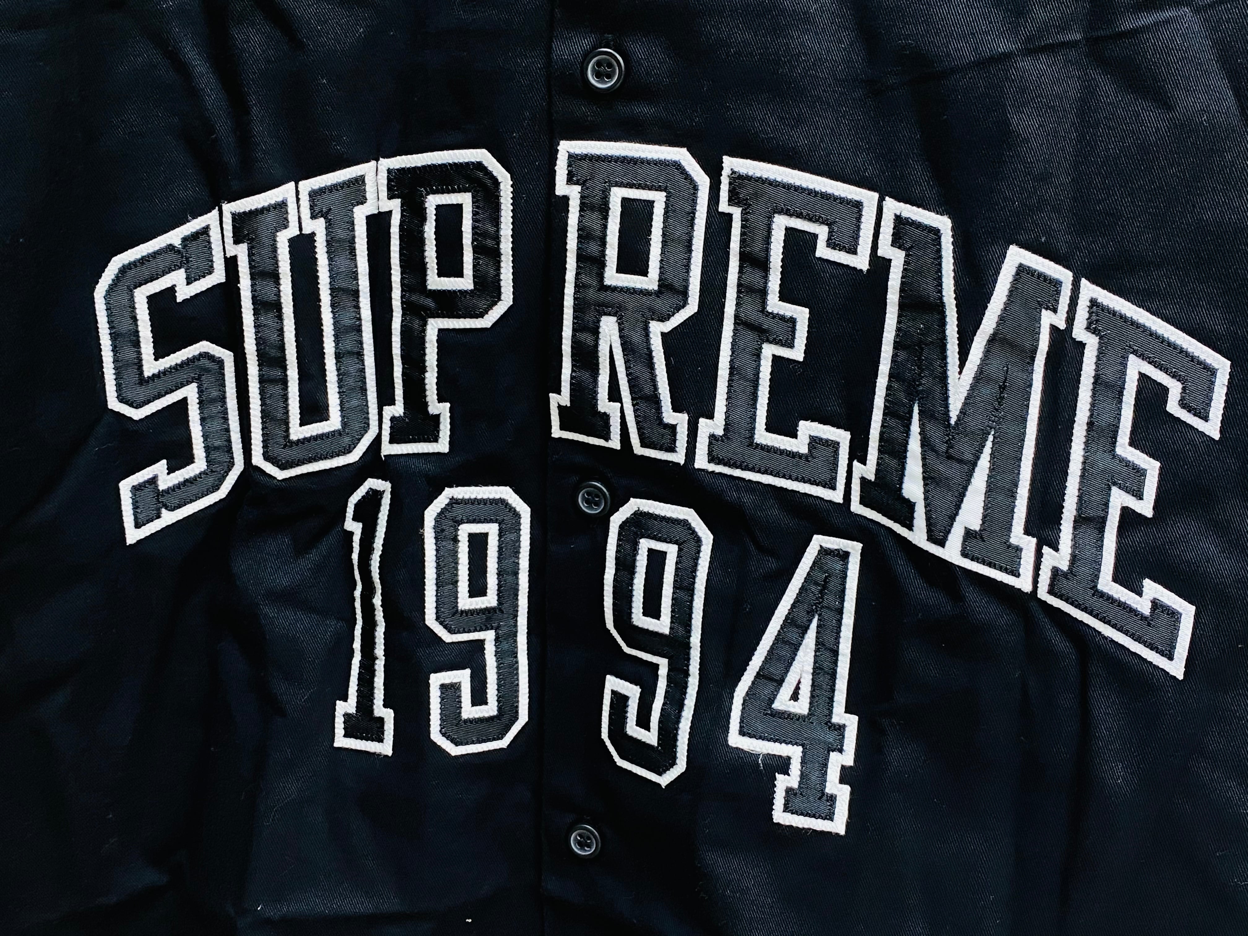 supreme Arc Logo S/S Work Shirt Navy