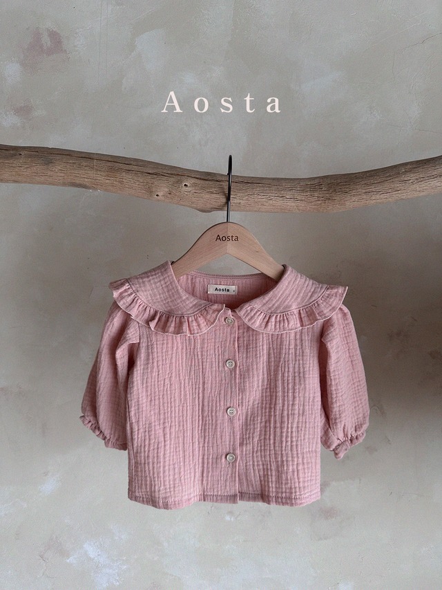 《秋ご予約》lina blouse ★ ｜ご予約 秋 aosta アオスタ blouse ブラウス shirt シャツ 女の子 男の子 ベビー  check