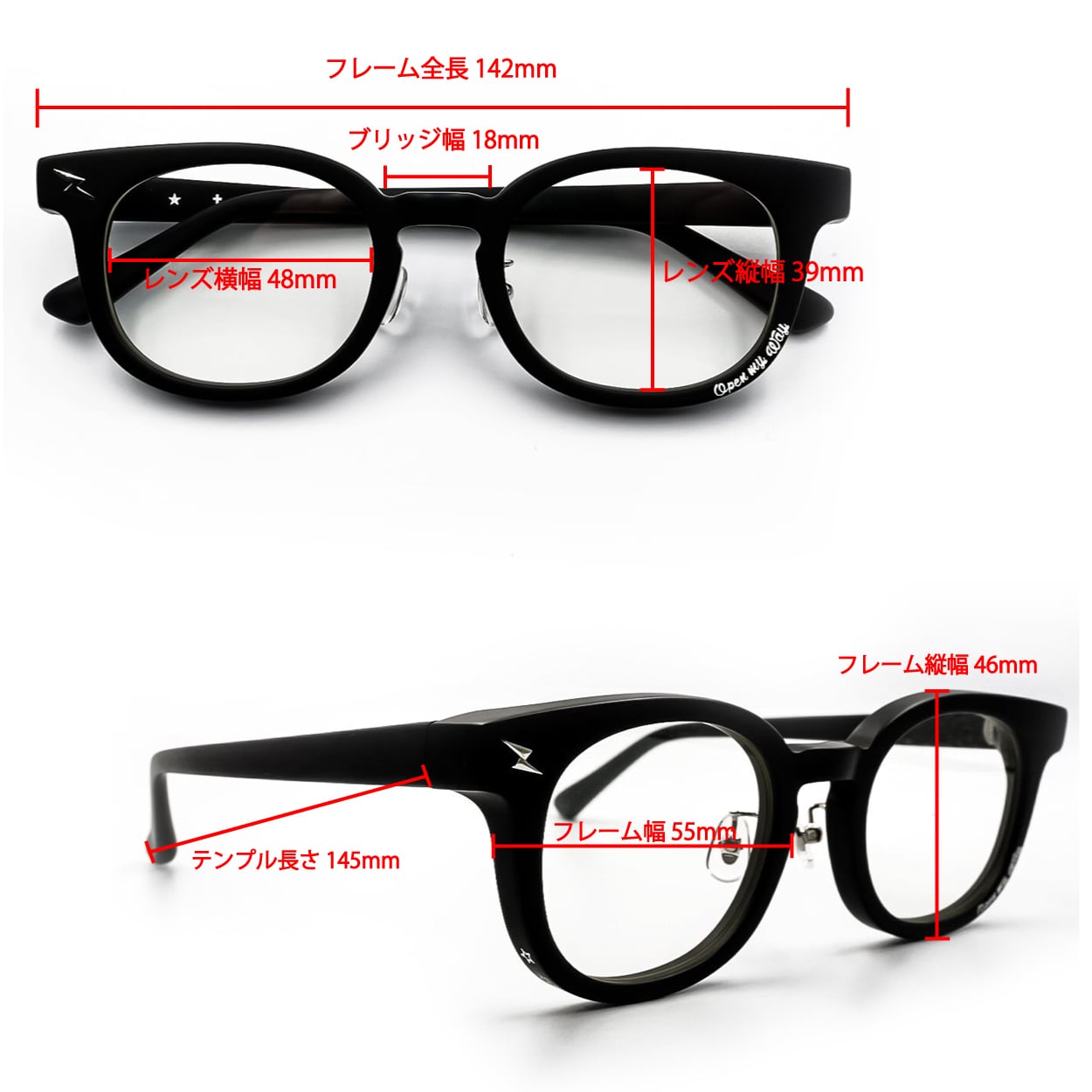 ⚡︎ Clearレンズ / Open 2tone Black ⚡︎ | ☆NSH☆