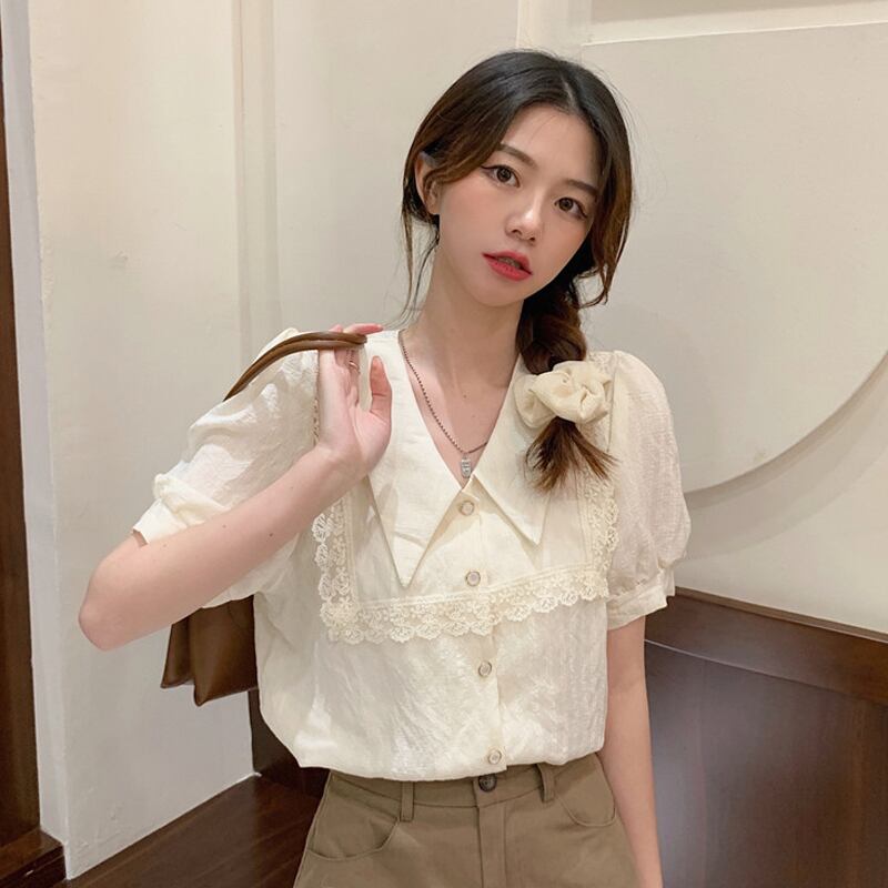 スリーブシャツ サマートップス 大人ガーリー スウィート キュート カジュアル 夏物 試着室66048044920