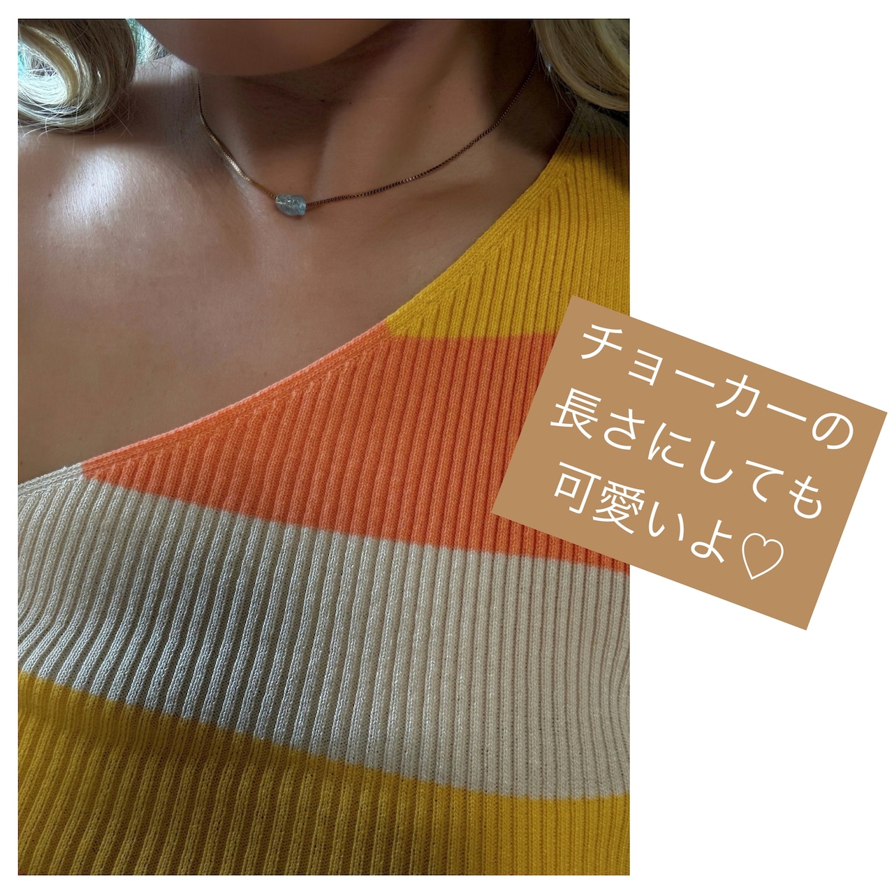 Aquamarine necklace(一粒アクアマリンネックレス)