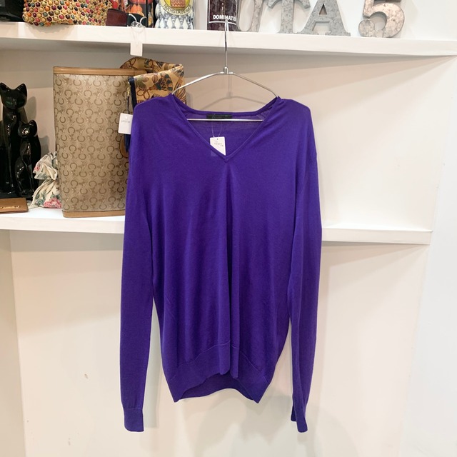 PRADA/knit/purple/Vネック/プラダ/ニット/パープル | UTA5