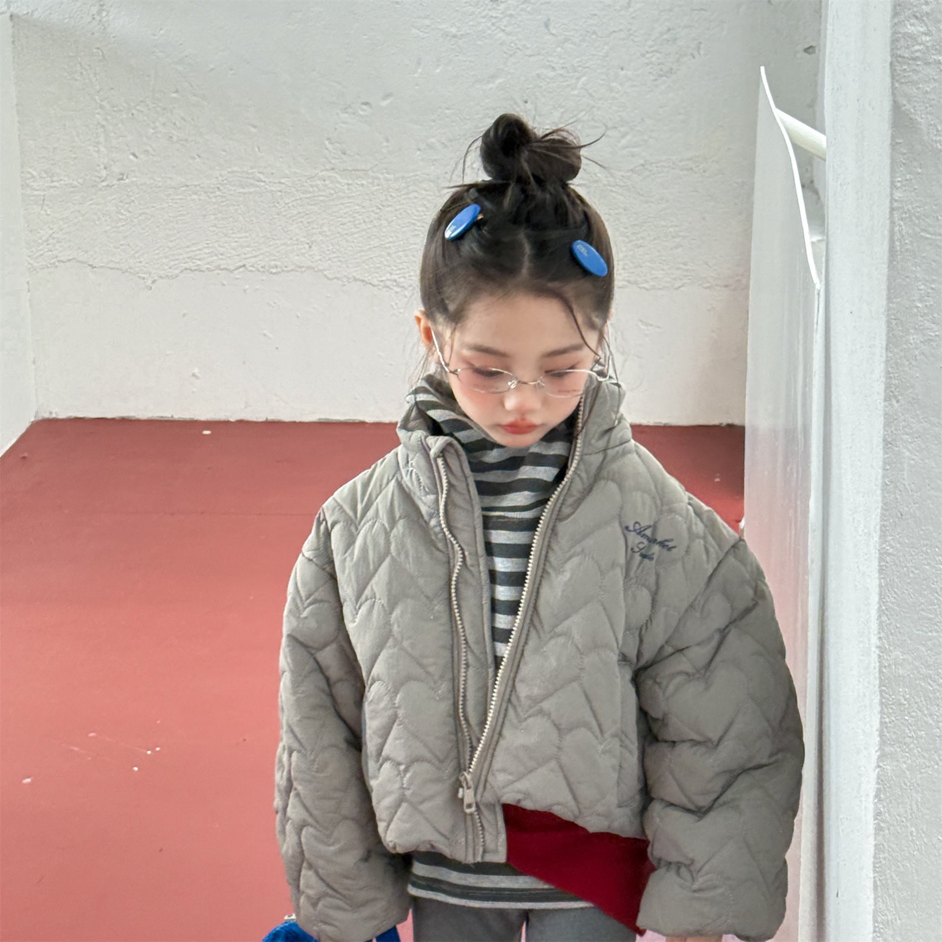 ハートキルティングショート丈アウター