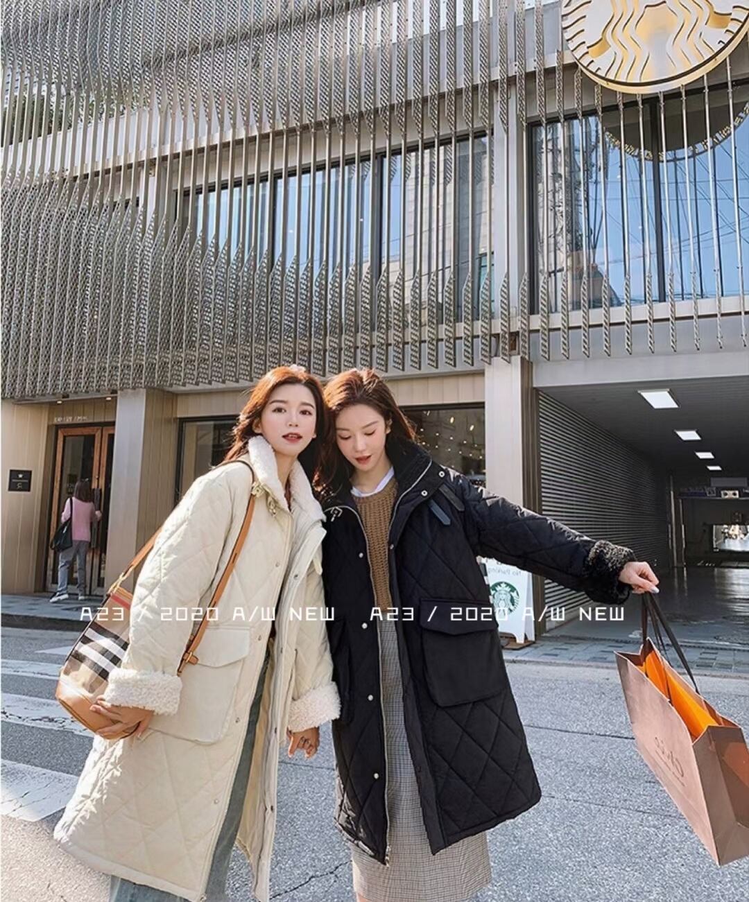  ベルトハイネックキルティングコート AJ-3396-A02