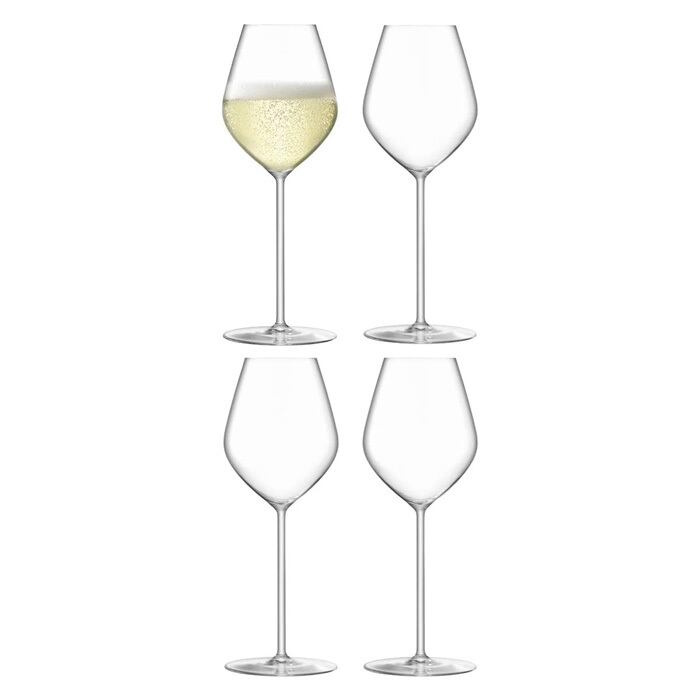 LSA Borough Champagne Tulip Glass G1620-10-301 LBG15 285ml 4個セット / エルエスエー シャンパン チューリップグラス クリア
