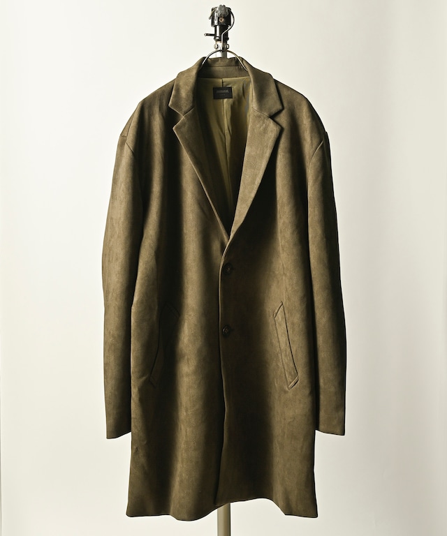 MMMM suede punch chester coat (BLK) 23040M22