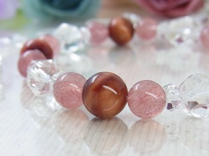 ◆メンズ◆粋な レッド系◆男性へのプレゼント◆金運/恋愛運 タイガーアイ パワーストーン 天然石ブレスレット H40