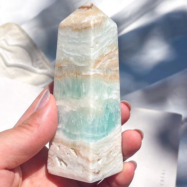 Caribbean Blue Calcite Tower 21 ✧ カリビアンブルーカルサイト