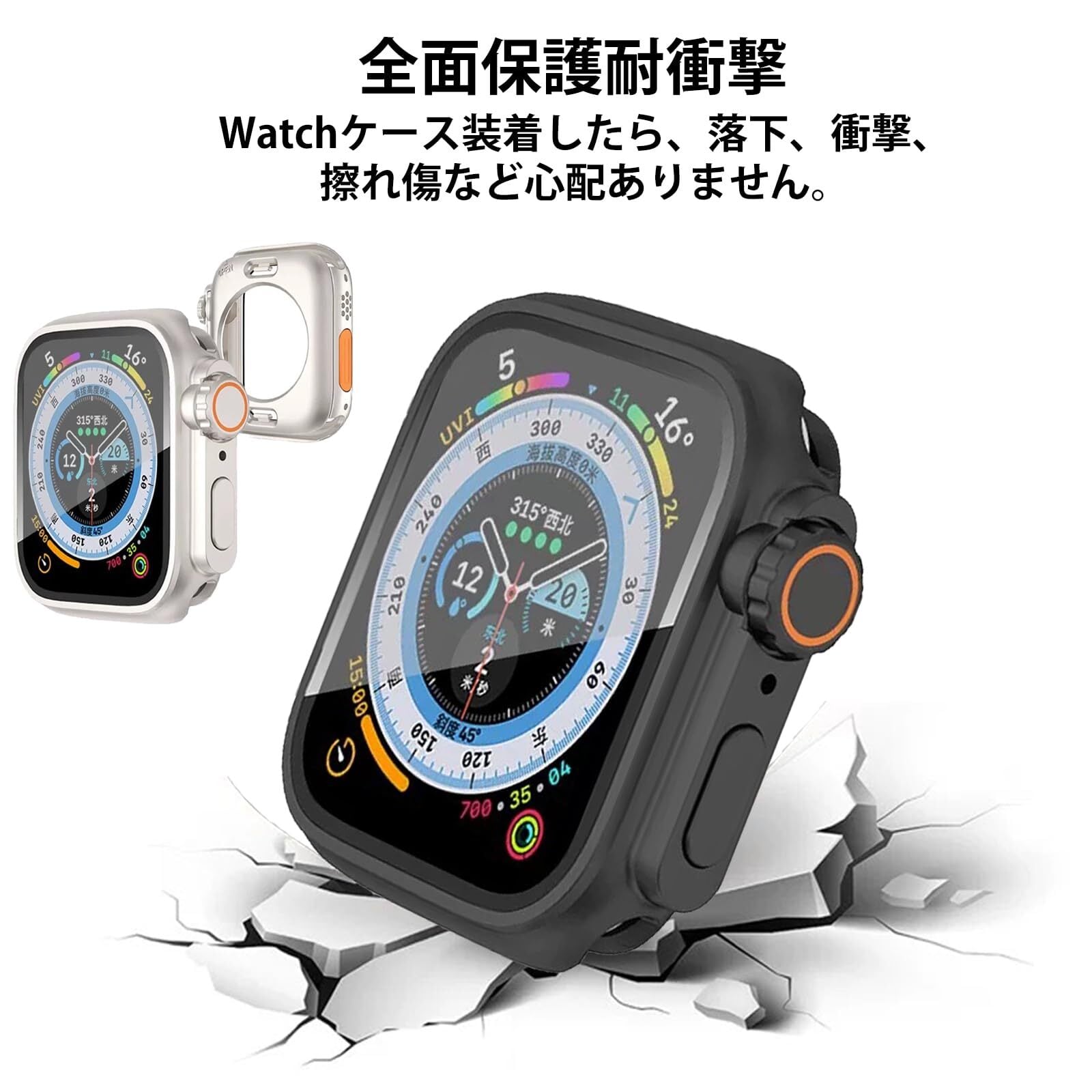 JXRICH 対応 Apple Watch カバー Series 6/5/4/SE2/SE (44mm