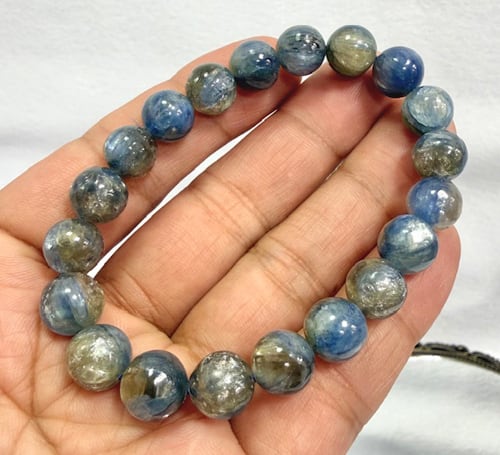 カイヤナイトマイカインクォーツ カイヤナイト ブレスレット 約10