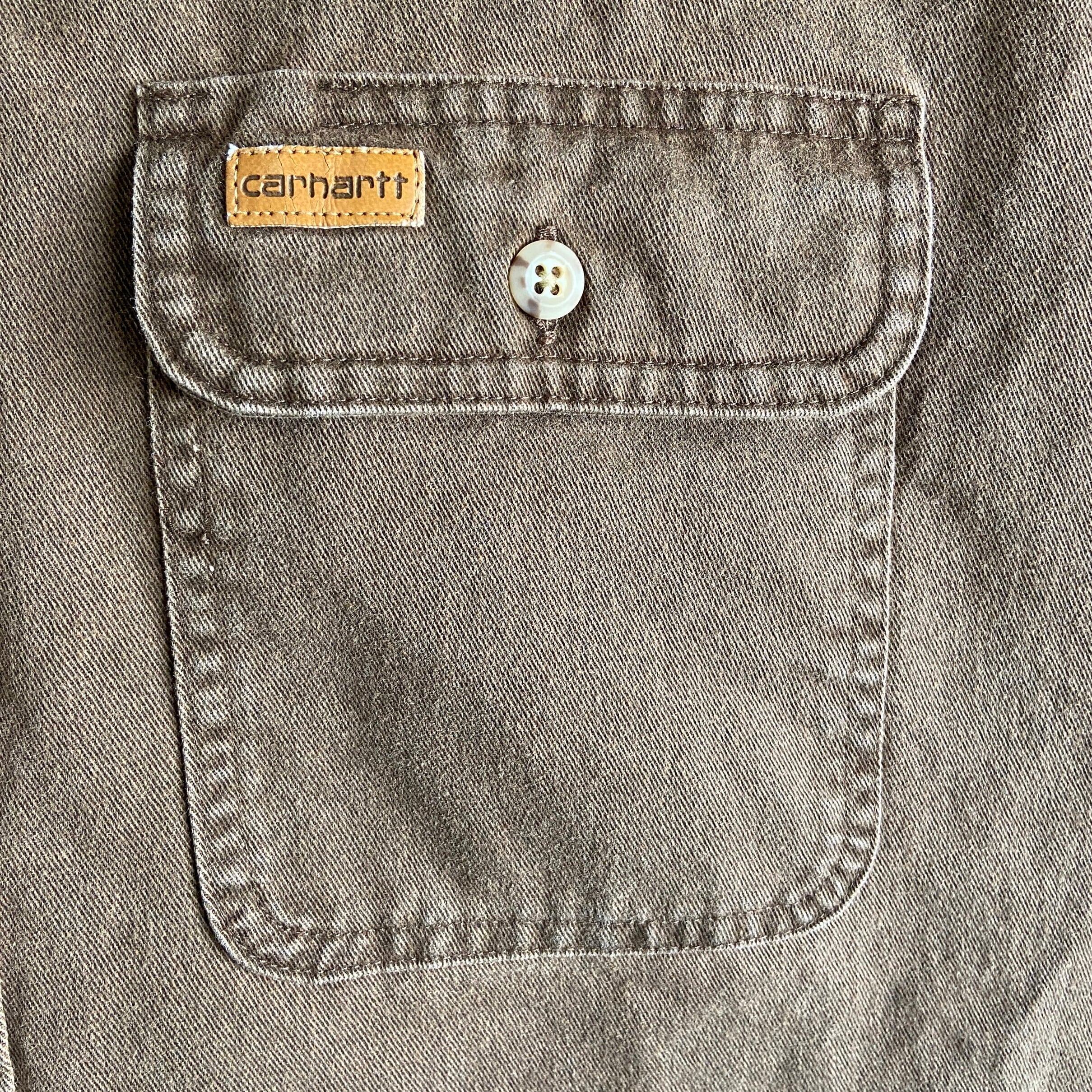90年代 Carhartt カーハート 長袖 コットン ボタンダウンシャツ メンズ