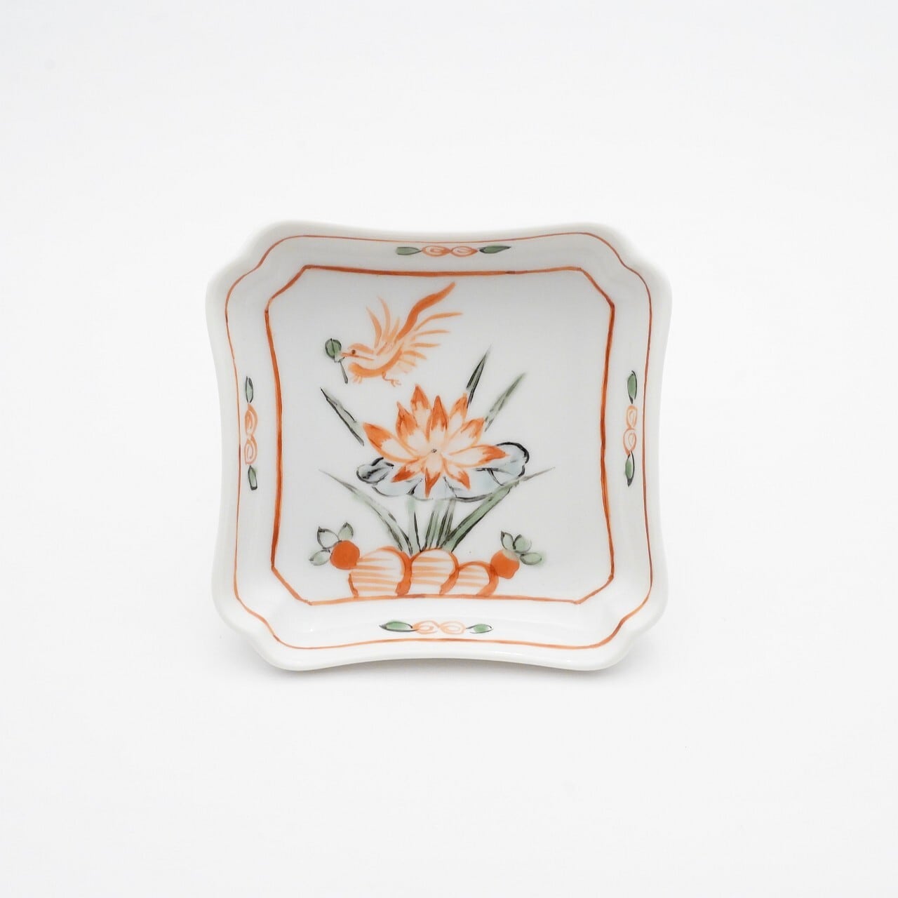 【陶彩工房Canoe】「赤絵」角皿 33-A