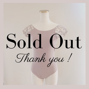 フラワースリーブ ハーフスリーブ バレエレオタード(purple)