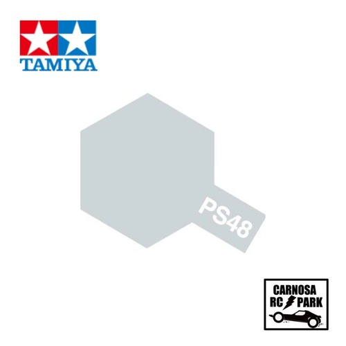 【TAMIYA タミヤ】ポリカーボネートスプレー サテンシルバーアルマイト［PS-48］