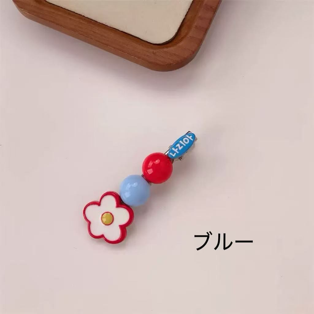 花 フラワー ヘアピン ヘアクリップ 1個 全2色 レディース キッズ 女性