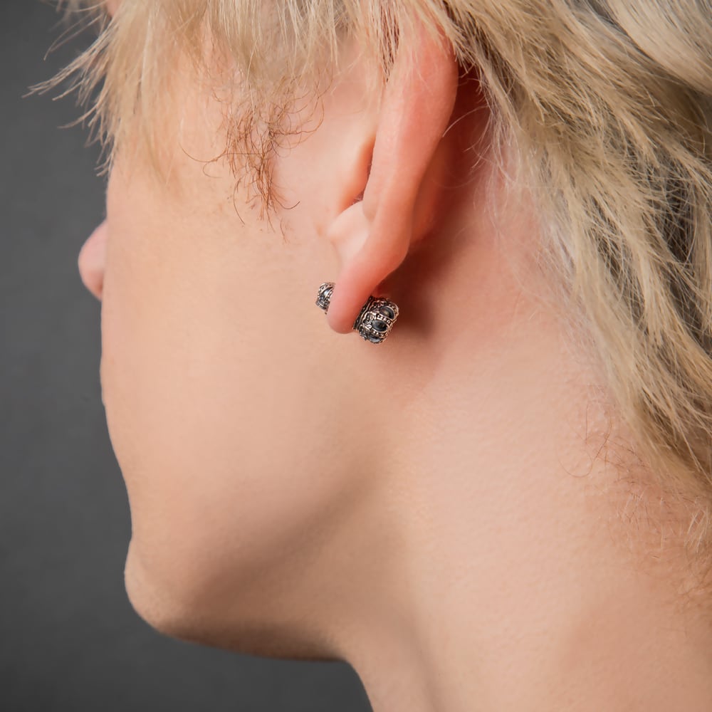 クラウンキャッチスタッドピアス 片耳用 AKE0110 Crown catch stud