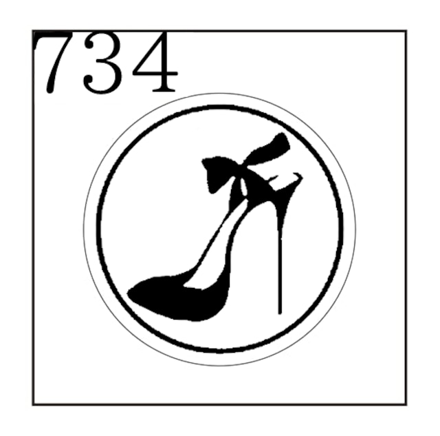 《オーダー品》【シーリングスタンプ／封蝋印】「734／ハイヒール」靴・シューズ・リボン・パーティー
