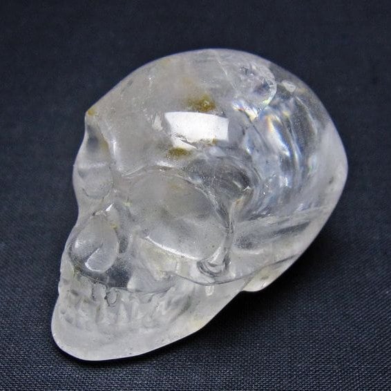水晶 置物 ドクロ スカル 虹入り 一点物 145-1888 | 天然石
