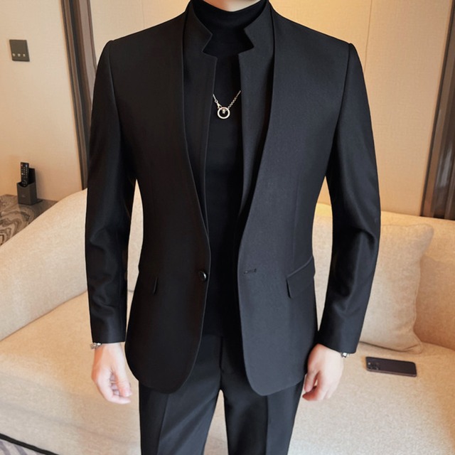 スタンドカラー スリムフィット ジャケット 2色 11232