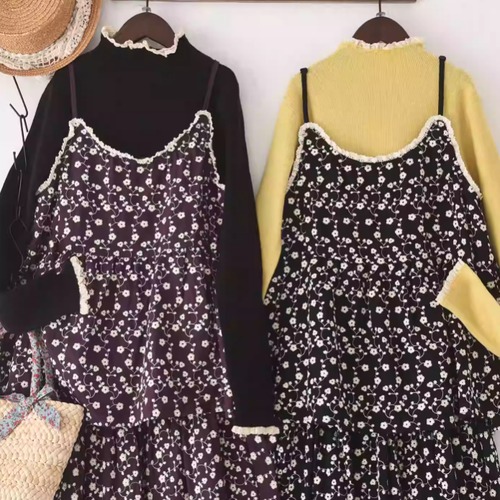 3色／小花柄コットンビスチェ ・10349