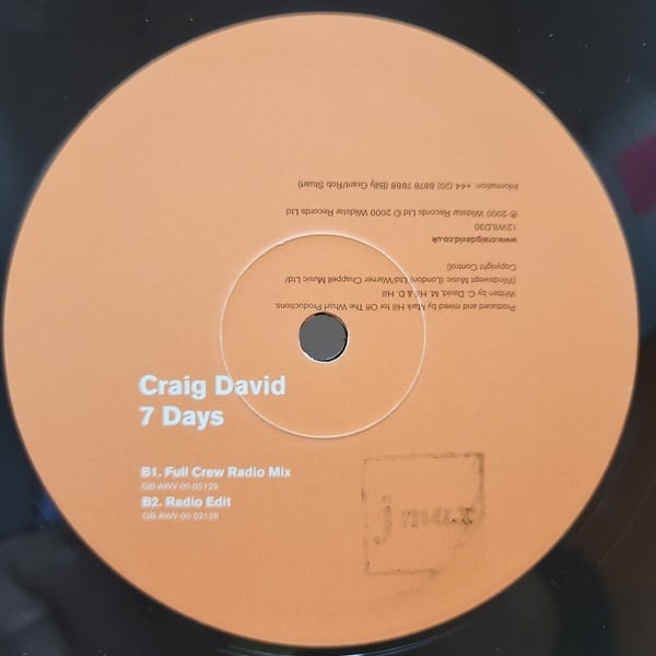 Craig David / 7 Days (Sunship Remixes) [12WILD30] - 画像4
