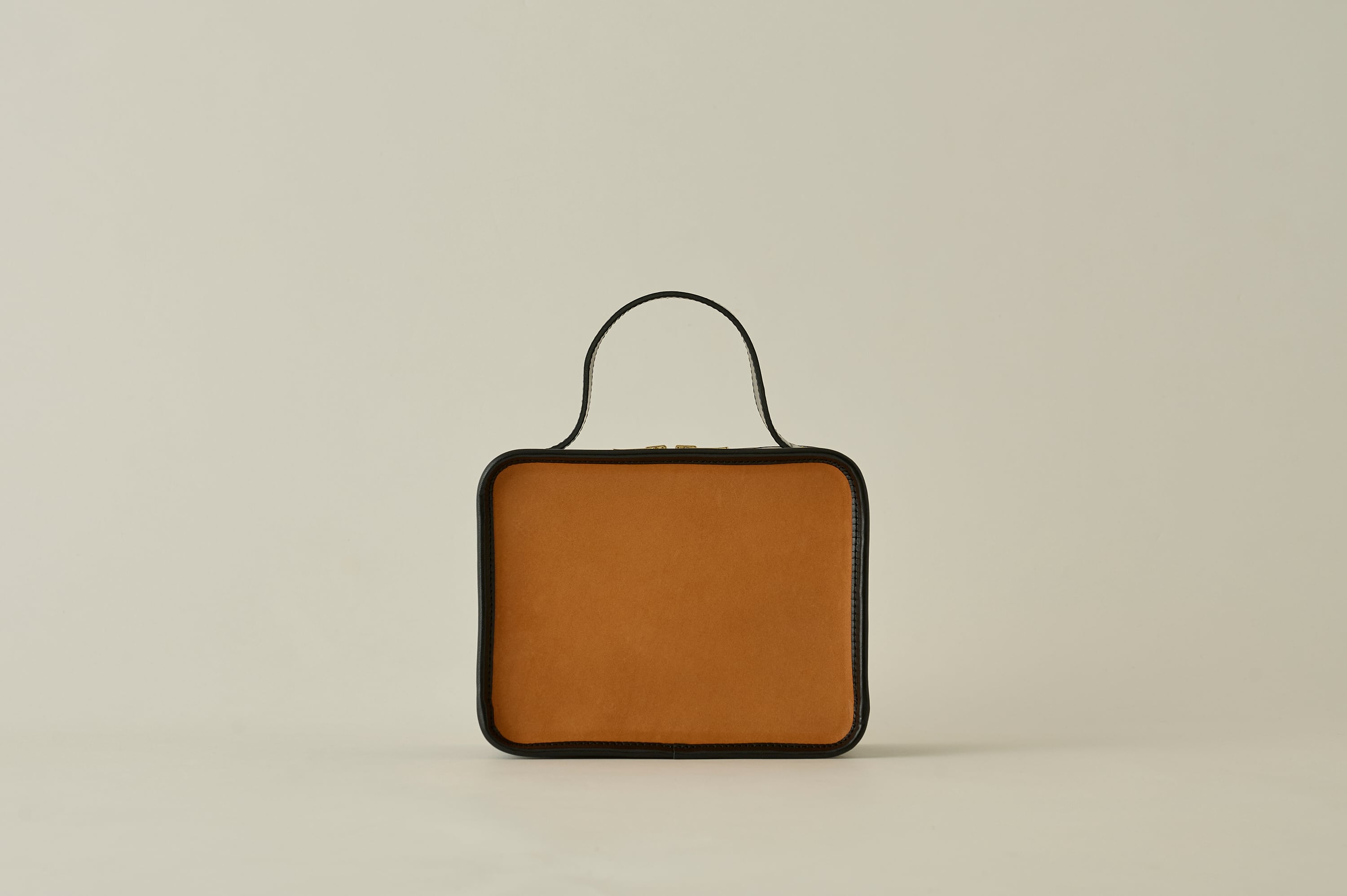 【LIMITED】Leather Mini Book Bag -BLACK x CAMEL- | LIFESTYLIST powered by BASE