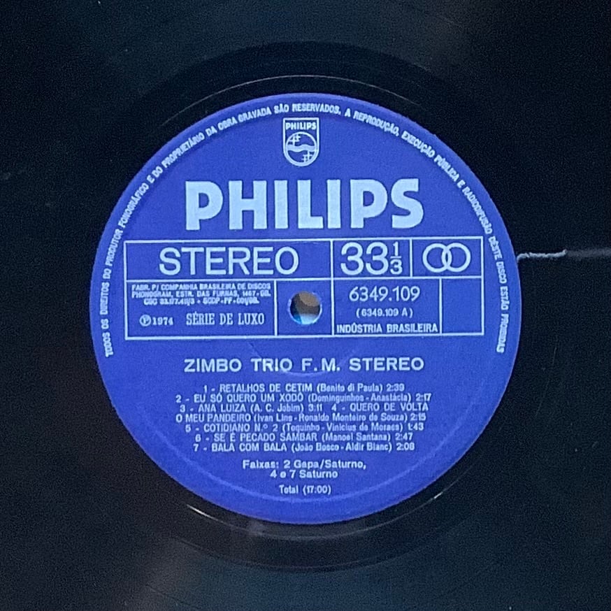 ZIMBO TRIO / F.M.STEREO | Plastic Soul Records