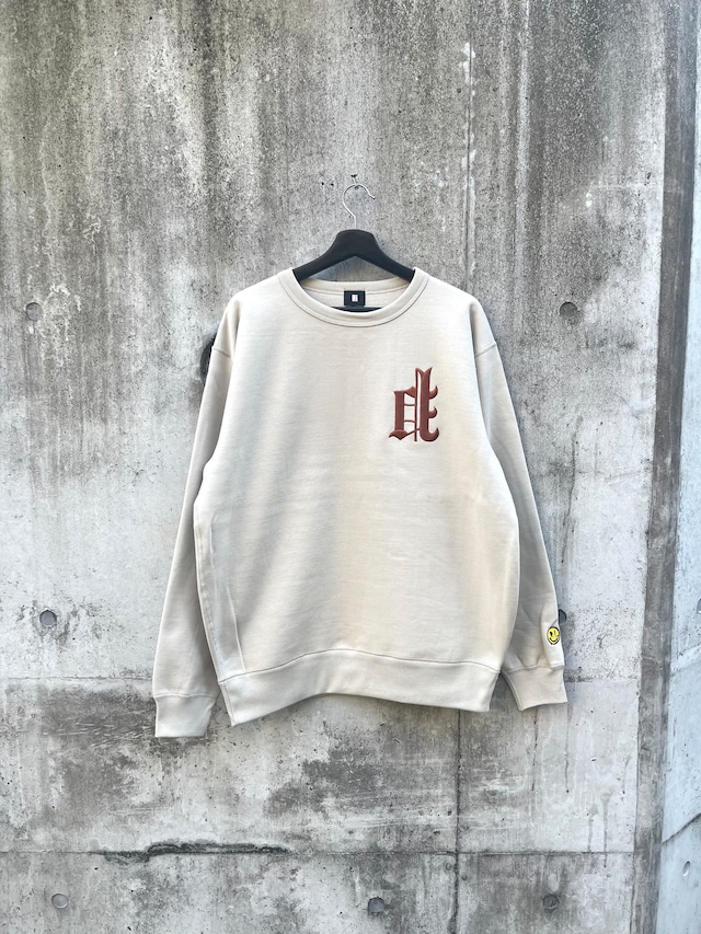 Upside Down Old P Logo Crewneck  　【Beige】