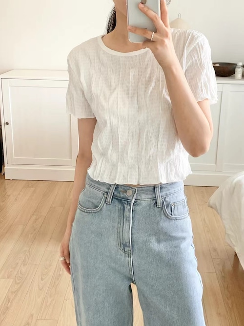 (予約) ounce / Chloe half tee 2color