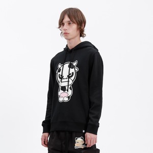 SALE 送料無料【HIPANDA ハイパンダ】メンズ フーディー スウェット MEN'S Year of the Ox PRINT HOODIE SWEAT SHIRT / WHITE・BLACK