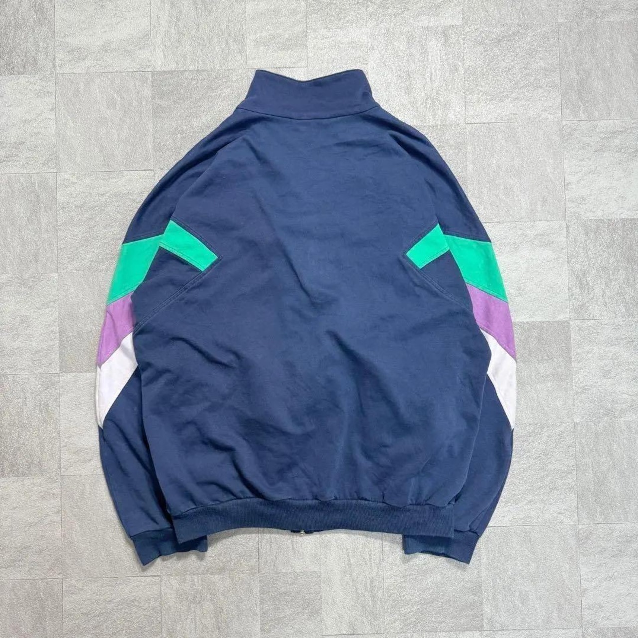 【極上】アディダス トラックジャケット 80s 銀タグ 刺繍 ラグラン ゆるだぼ