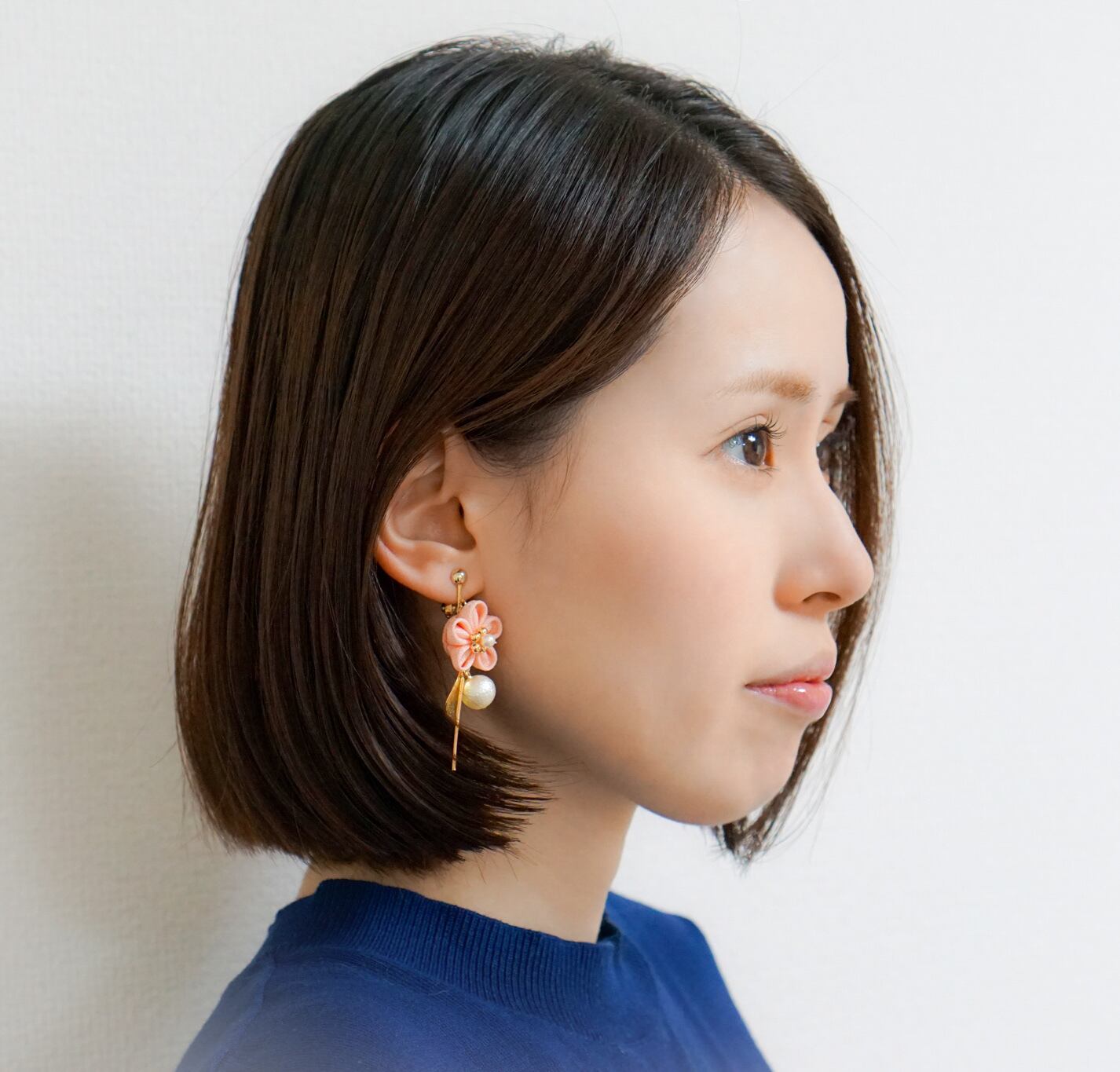 つまみ細工ピアスNO.5＊Deep color＊ | 金澤こまち -accessories-